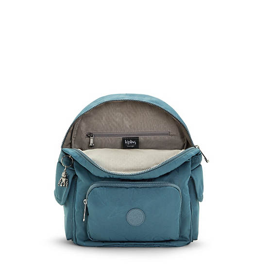 Kipling City Pack Small Classic Printed Hátizsák Sötétkék Szürke | HU 1505QM